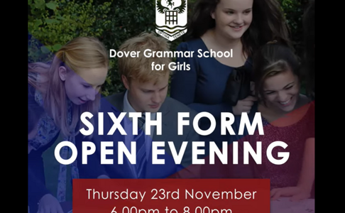 6th Form Open Evening 23rd November